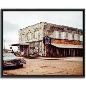 Le club de blues Ground Zero, propriété de l’acteur américain Morgan Freeman, dans le Delta du Mississippi, lieu de naissance du blues aux États-Unis.