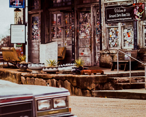 Le club de blues Ground Zero, propriété de l’acteur américain Morgan Freeman, dans le Delta du Mississippi, lieu de naissance du blues aux États-Unis.