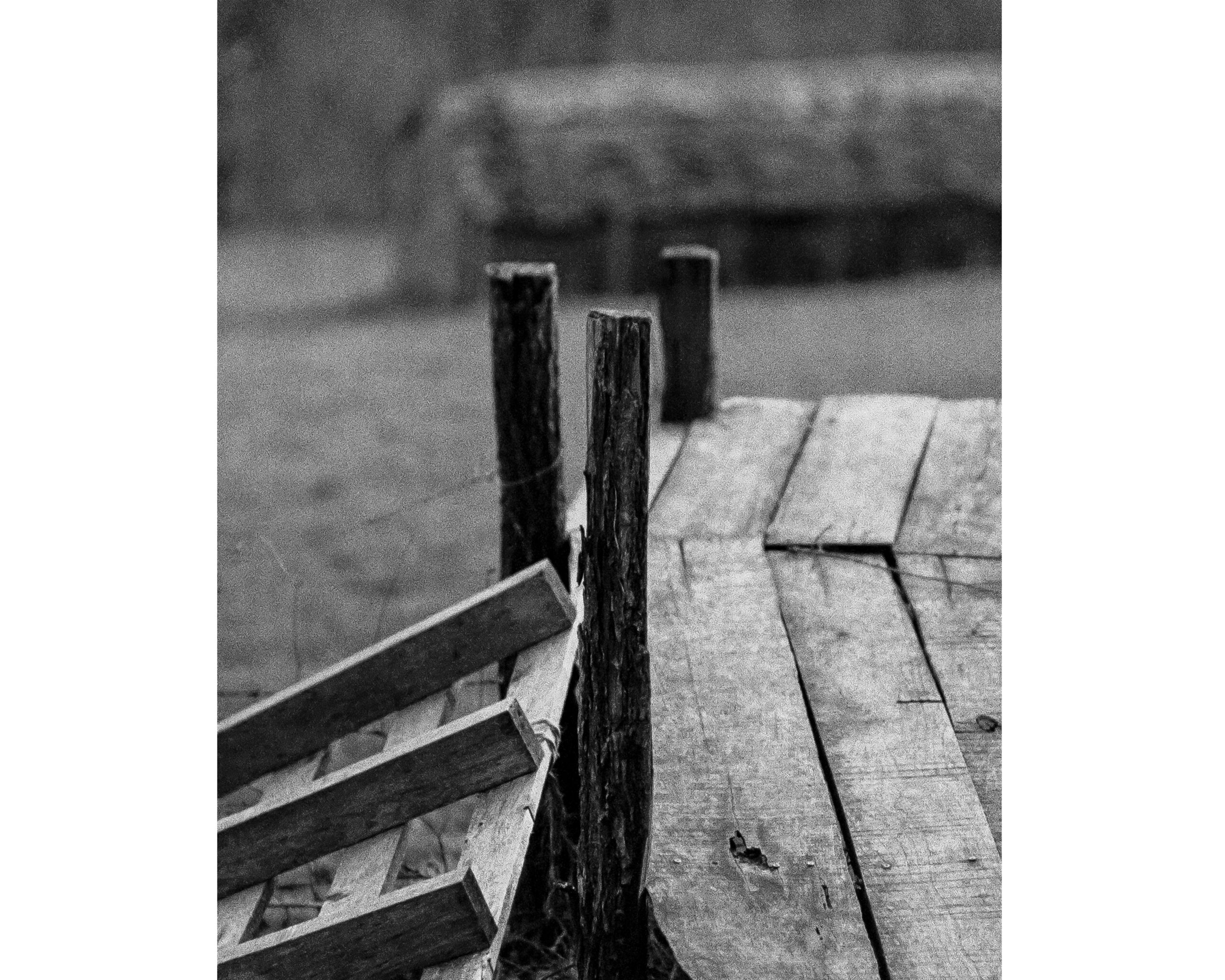 Muga Passage en bois à la limite d'un pâturage au Pays basque.