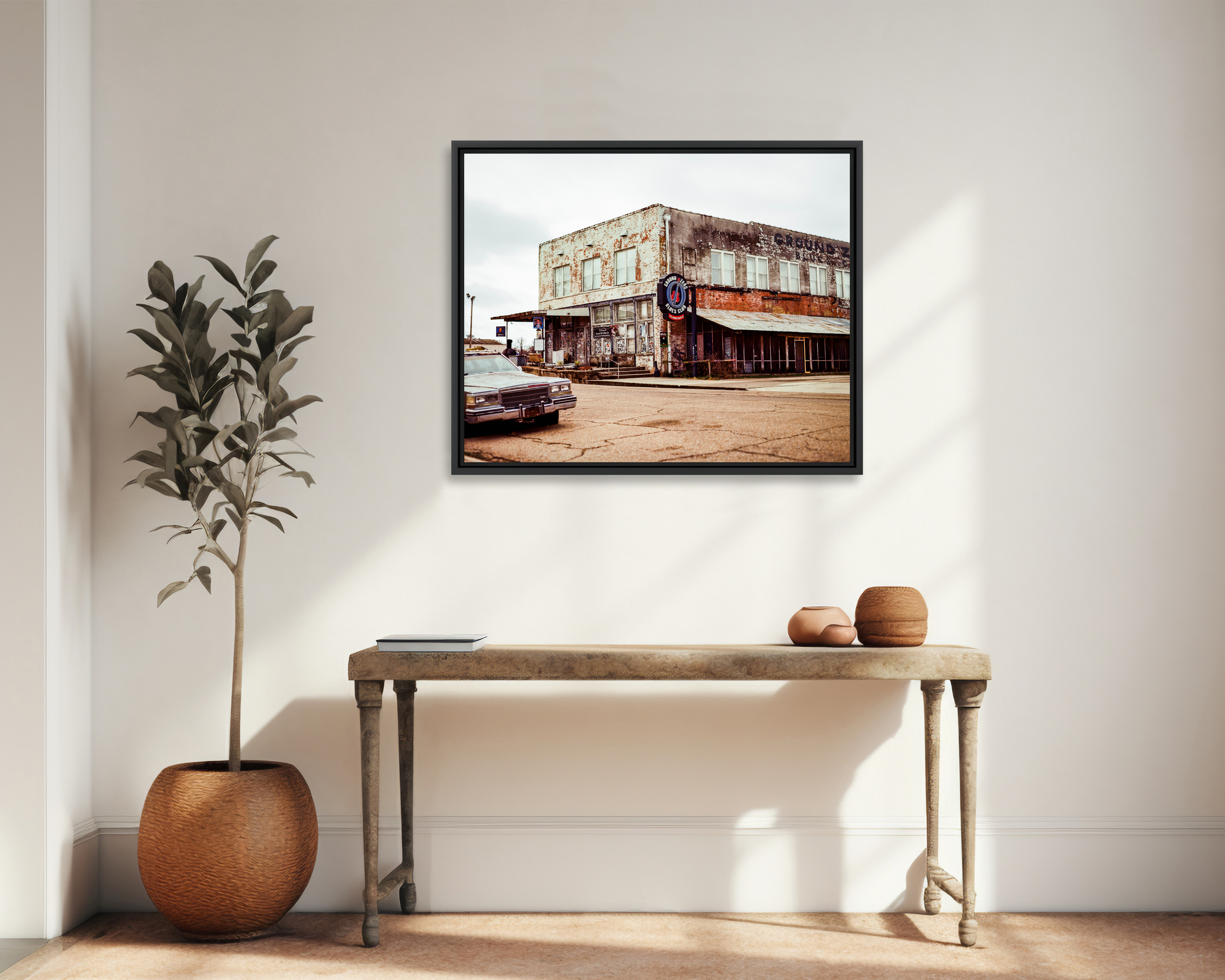 Ground Zero Le club de blues Ground Zero, propriété de l’acteur américain Morgan Freeman, dans le Delta du Mississippi, lieu de naissance du blues aux États-Unis.