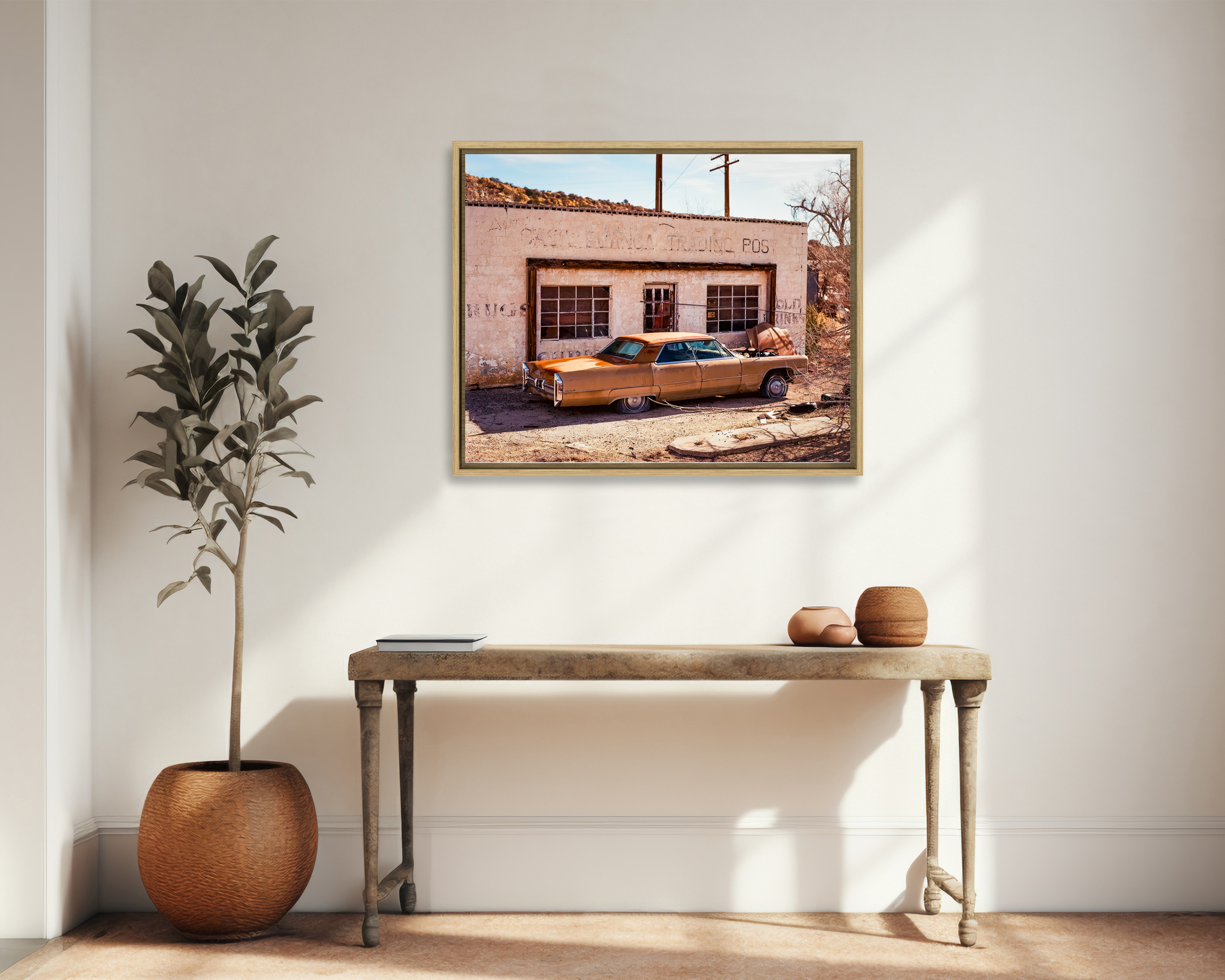 ROUTE 66 Vestige d’un commerce relais le long de la route 66 à Paraje au Nouveau Mexique.