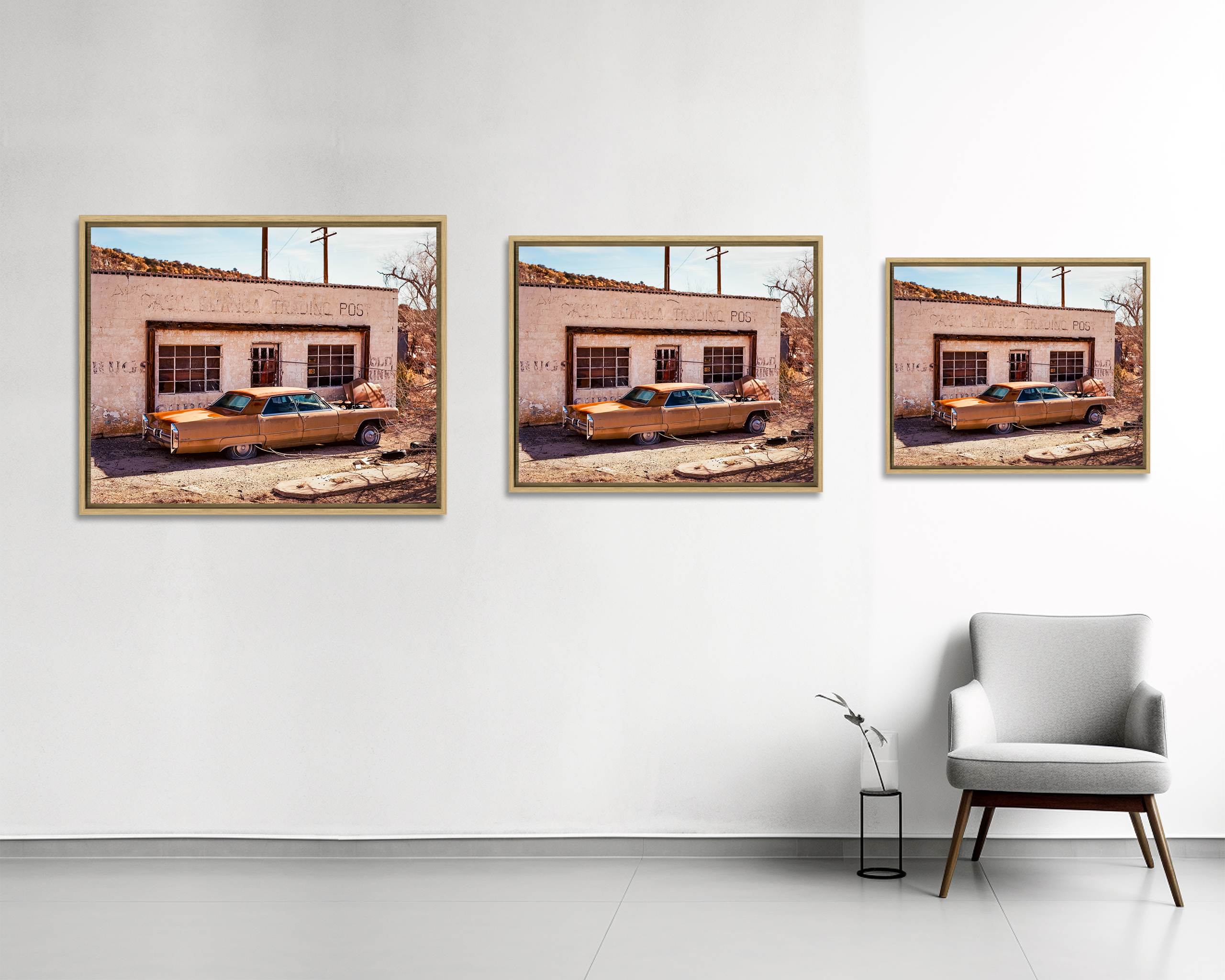 ROUTE 66 Vestige d’un commerce relais le long de la route 66 à Paraje au Nouveau Mexique.